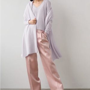 White and Warren Cashmere Travel Wrap Silver Lilac Heather